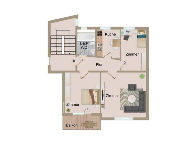 Wohnung zum Kauf 215.000 € 3 Zimmer 63 m² Weststadt Offenburg 77656