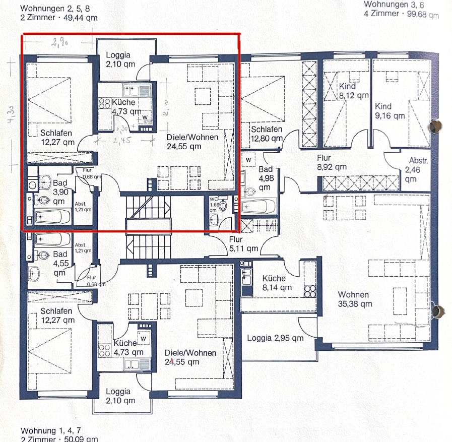 Wohnung zum Kauf provisionsfrei 190.000 € 2 Zimmer 49 m²<br/>Wohnfläche Gete Bremen 28211