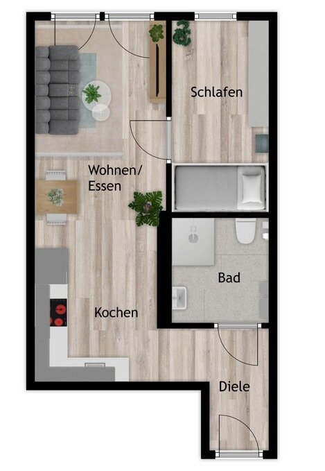 Wohnung zur Miete 650 € 2 Zimmer 42,6 m²<br/>Wohnfläche 1.<br/>Geschoss ab sofort<br/>Verfügbarkeit Sterkrade - Mitte Oberhausen 46145