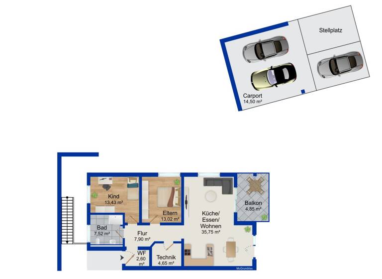 Wohnung zum Kauf 275.000 € 4 Zimmer 89,7 m² 1. Geschoss Fürstenstein 94538