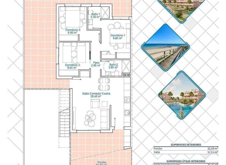 Studio zum Kauf - Erstbezug provisionsfrei 289.900 € 4 Zimmer 77 m² Pilar de la Horadada