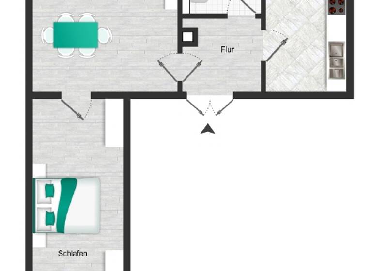 Wohnung zur Miete 270 € 2 Zimmer 56 m² 2. Geschoss Ludwig-Richter Str. 13 Hilbersdorf Chemnitz 09131