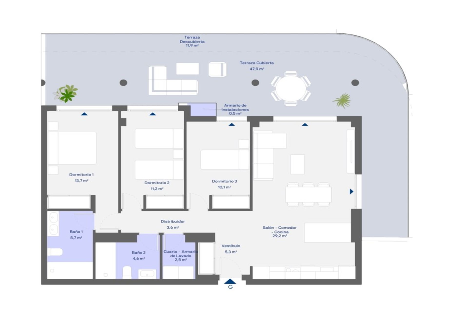 Studio zum Kauf 760.000 € 4 Zimmer 86,4 m²<br/>Wohnfläche 3.<br/>Geschoss Armeñime / Callao Salvaje 38678