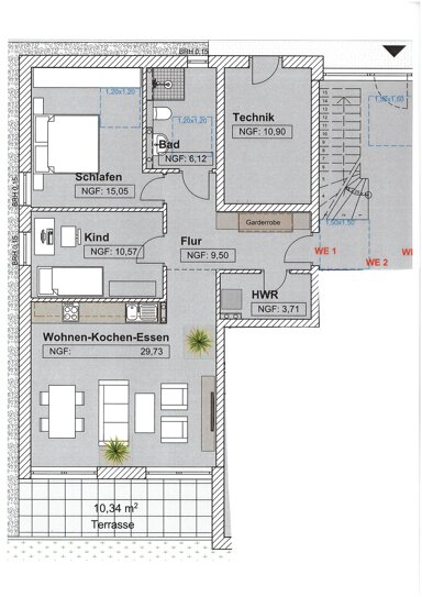 Wohnung zum Kauf provisionsfrei 224.000 € 3,5 Zimmer 79,9 m² EG Buweiler Wadern 66687