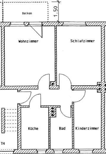 Wohnung zur Miete 450 € 3 Zimmer 59 m²<br/>Wohnfläche EG<br/>Geschoss ab sofort<br/>Verfügbarkeit Delitzscher Str. 24b Gebiet der DR Halle (Saale) 06112