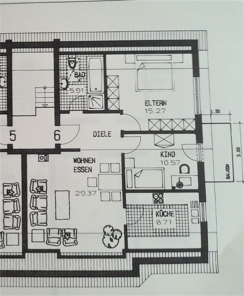 Wohnung zur Miete 679 € 3 Zimmer 72 m²<br/>Wohnfläche 2.<br/>Geschoss Bergrheinfeld Bergrheinfeld 97493