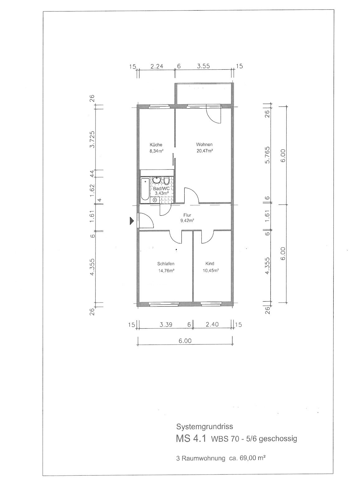 Wohnung zur Miete 170 € 1 Zimmer 32,1 m²<br/>Wohnfläche 4.<br/>Geschoss Maler-Fischer-Straße 17 Bieblach - Ost 5 Gera 07552