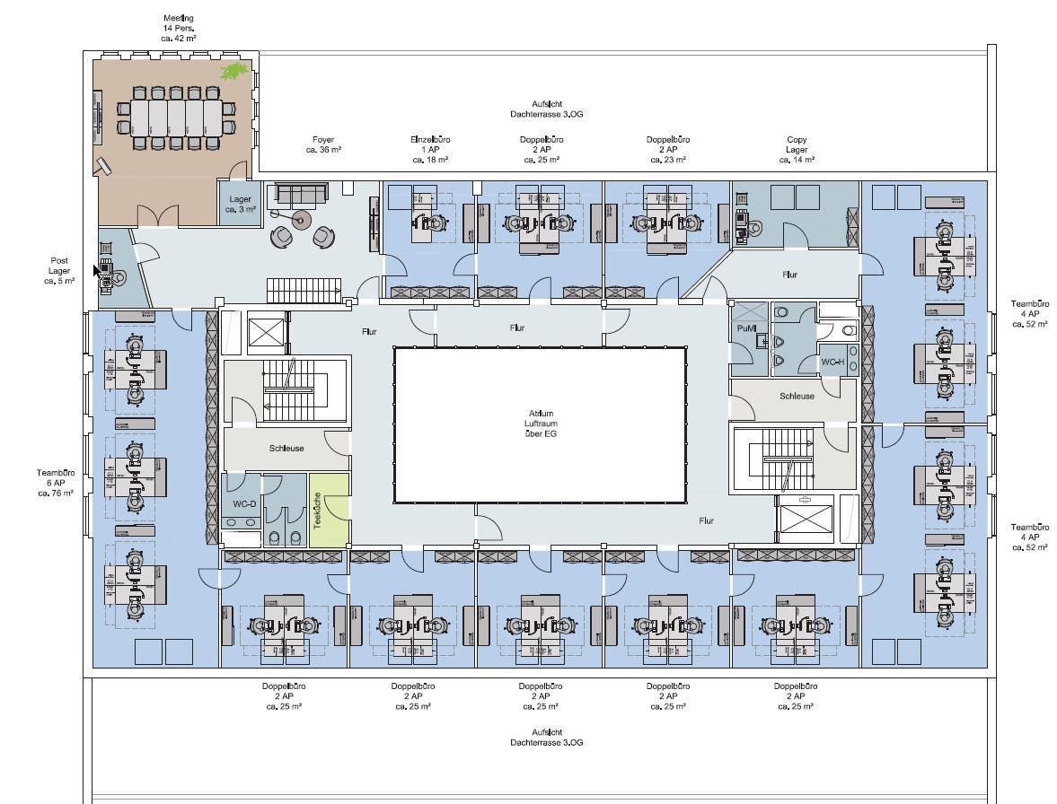 Büro-/Praxisfläche zur Miete provisionsfrei 12,50 € 662 m²<br/>Bürofläche ab 662 m²<br/>Teilbarkeit Altstadt Duisburg 47051