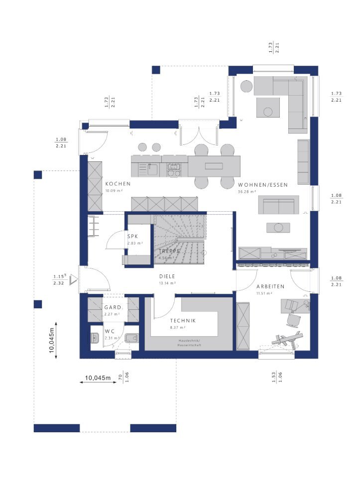 Einfamilienhaus zum Kauf provisionsfrei 405.860 € 5 Zimmer 166 m²<br/>Wohnfläche 416 m²<br/>Grundstück Westhausen 99869