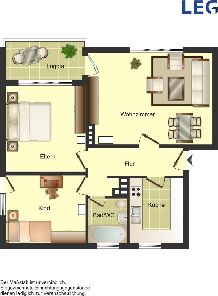 Wohnung zur Miete 599 € 3 Zimmer 64,6 m²<br/>Wohnfläche EG<br/>Geschoss Auf dem Knüll 51 Gütersloh Gütersloh 33334