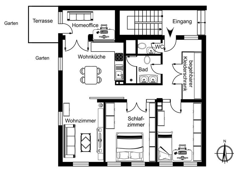 Wohnung zum Kauf 1.250.000 € 3,5 Zimmer 92 m² EG Sendling München 81371