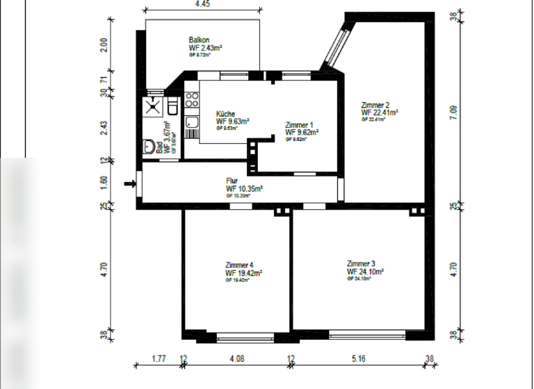 Wohnung zum Kauf 475.000 € 3,5 Zimmer 101 m² 3. Geschoss Südstadt Hannover 30173