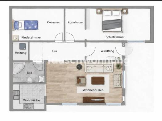 Wohnung zur Miete Tauschwohnung 1.300 € 3,5 Zimmer 80 m² EG Sasel Wandsbek 22047