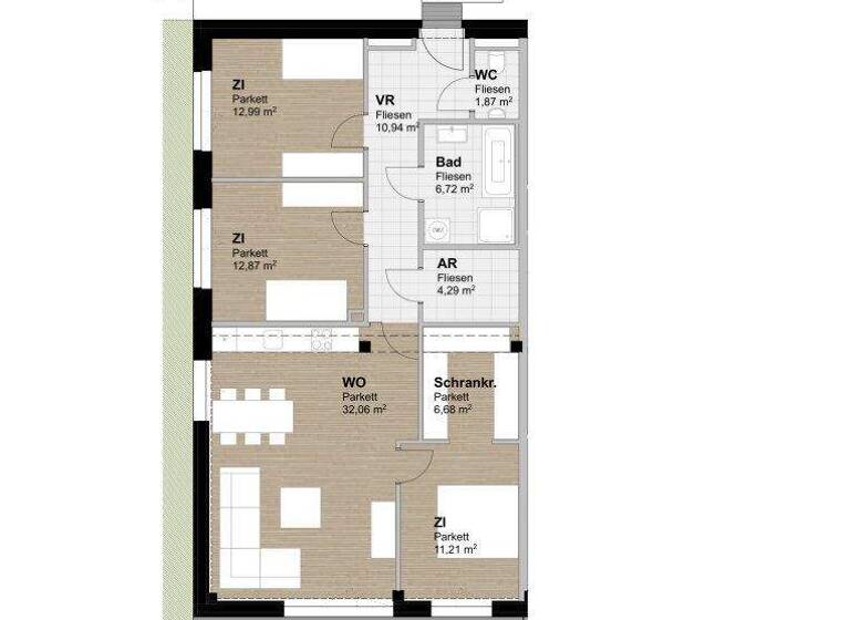 Wohnung zum Kauf - Erstbezug 432.500 € 4 Zimmer 99,6 m² EG frei ab sofort Ankerstraße Straßgang Graz,16.Bez.:Straßgang 8054