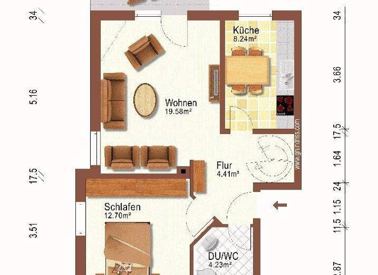 Wohnung zum Kauf 195.000 € 3 Zimmer 68 m² 1. Geschoss Holzhausen Georgsmarienhütte 49124