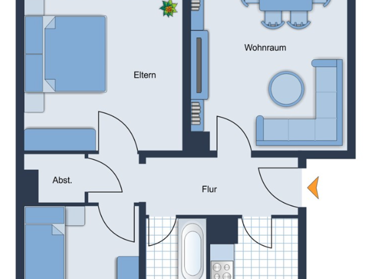 Wohnung zum Kauf provisionsfrei 179.000 € 2,5 Zimmer 72,1 m² EG Charles-Roß-Ring 56 Wik Kiel 24106