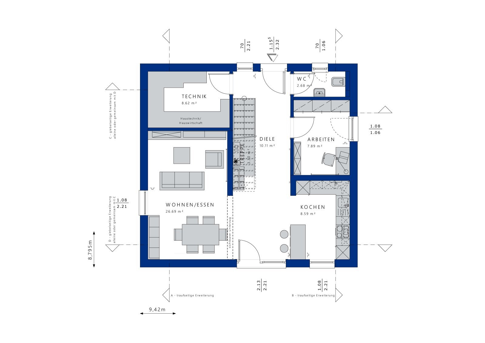 Einfamilienhaus zum Kauf provisionsfrei 665.467 € 5 Zimmer 143 m²<br/>Wohnfläche 410 m²<br/>Grundstück Zell Bad König 64732