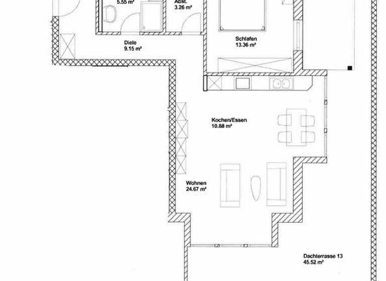 Penthouse zur Miete 1.334 € 2 Zimmer 95,3 m² Geschoss 2/3 frei ab sofort Schrobenhausener Straße Stengelheim Königsmoos 86669