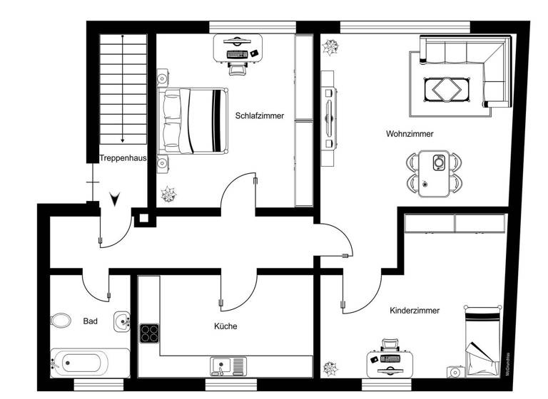 Wohnung zum Kauf provisionsfrei 229.000 € 3 Zimmer 70 m² 3. Geschoss Brucker Str. 1 Dachau 85221