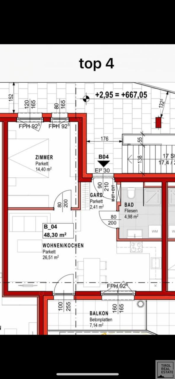 Terrassenwohnung zur Miete 930 € 2 Zimmer 48 m²<br/>Wohnfläche EG<br/>Geschoss Haiming 6425