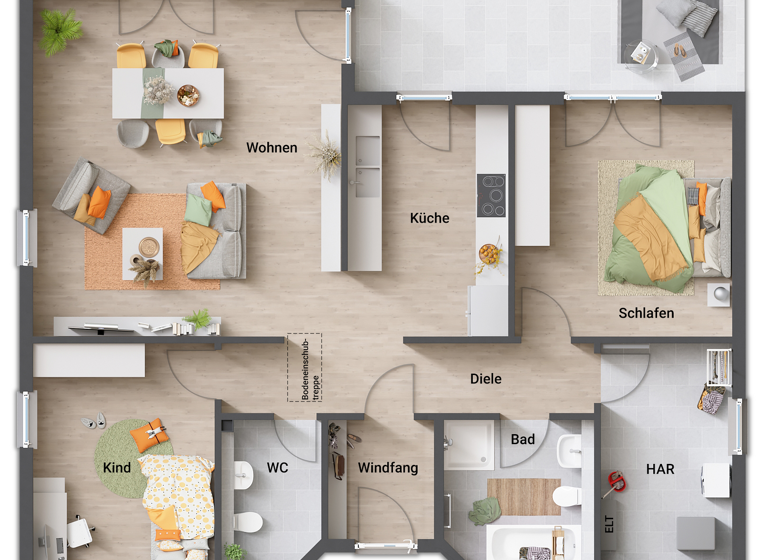 Bungalow zum Kauf provisionsfrei 316.150 € 3 Zimmer 108 m² 456 m² Grundstück Westerenger Enger 32130