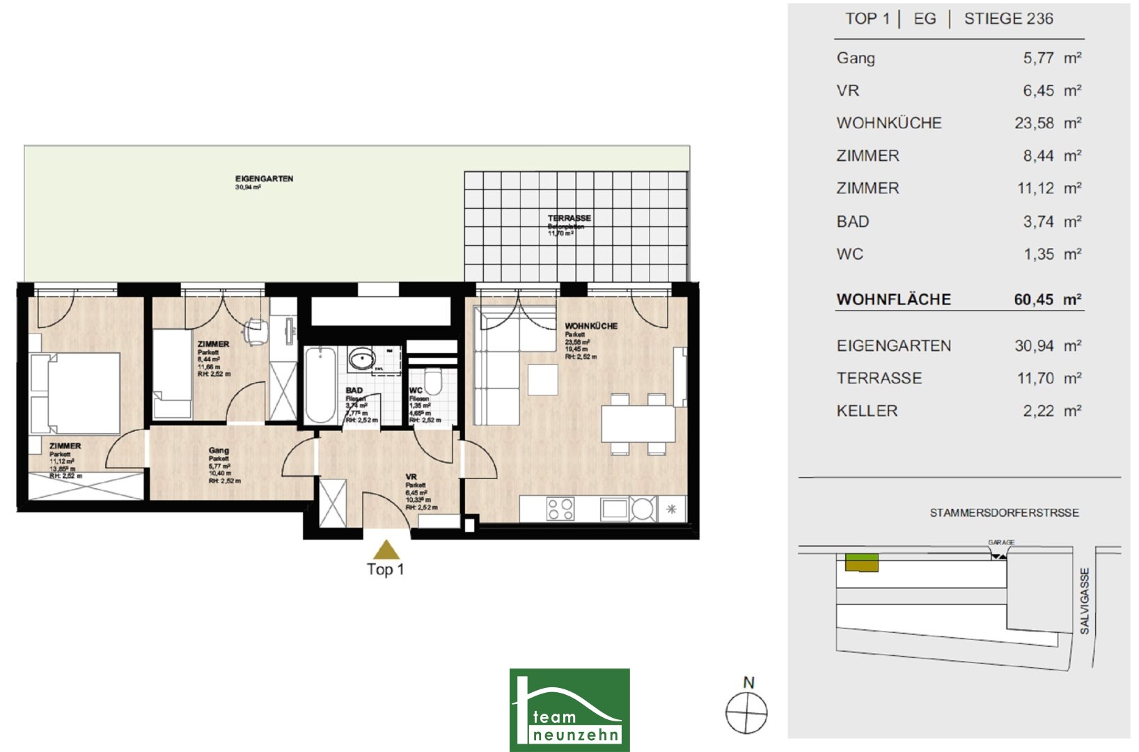 Wohnung zur Miete 749 € 3 Zimmer 60,3 m²<br/>Wohnfläche EG<br/>Geschoss 01.02.2025<br/>Verfügbarkeit Stammersdorfer Straße 236 Wien 1210