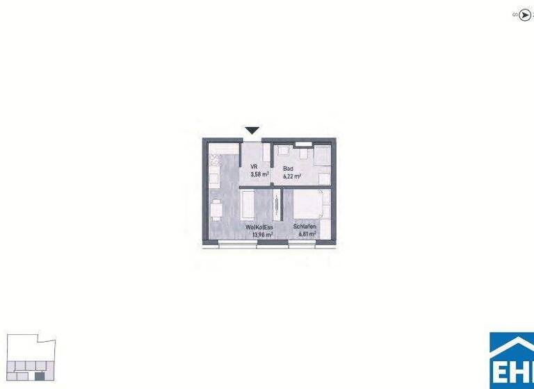 Wohnung zum Kauf - Erstbezug 154.174 € 2 Zimmer 30,6 m² 1. Geschoss Eggenberg Graz 8020