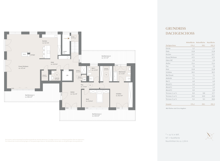 Penthouse zum Kauf 2.100.000 € 4 Zimmer 174 m² 3. Geschoss Pasing-Obermenzing München 81247