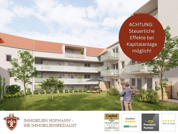 Wohnung zum Kauf - Erstbezug provisionsfrei 239.500 € 2 Zimmer 43,7 m² EG frei ab 01.12.2027 Geisenhausen 84144