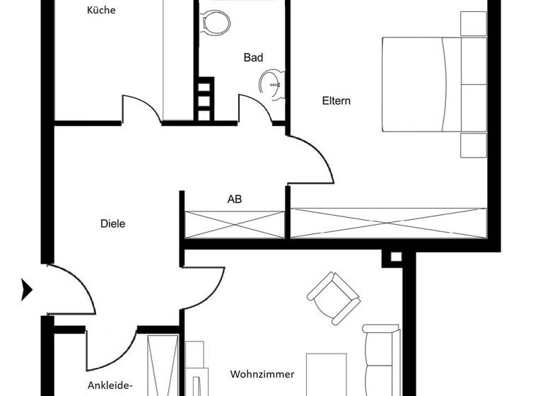 Wohnung zum Kauf 175.000 € 3,5 Zimmer 68,1 m² EG Grumme Bochum 44791