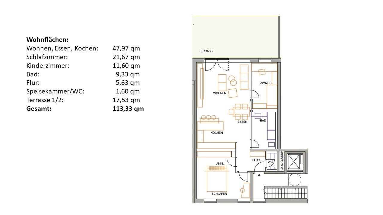 Terrassenwohnung zur Miete 1.380 € 3 Zimmer 113 m²<br/>Wohnfläche EG<br/>Geschoss 15.02.2025<br/>Verfügbarkeit Langenau Langenau 89129