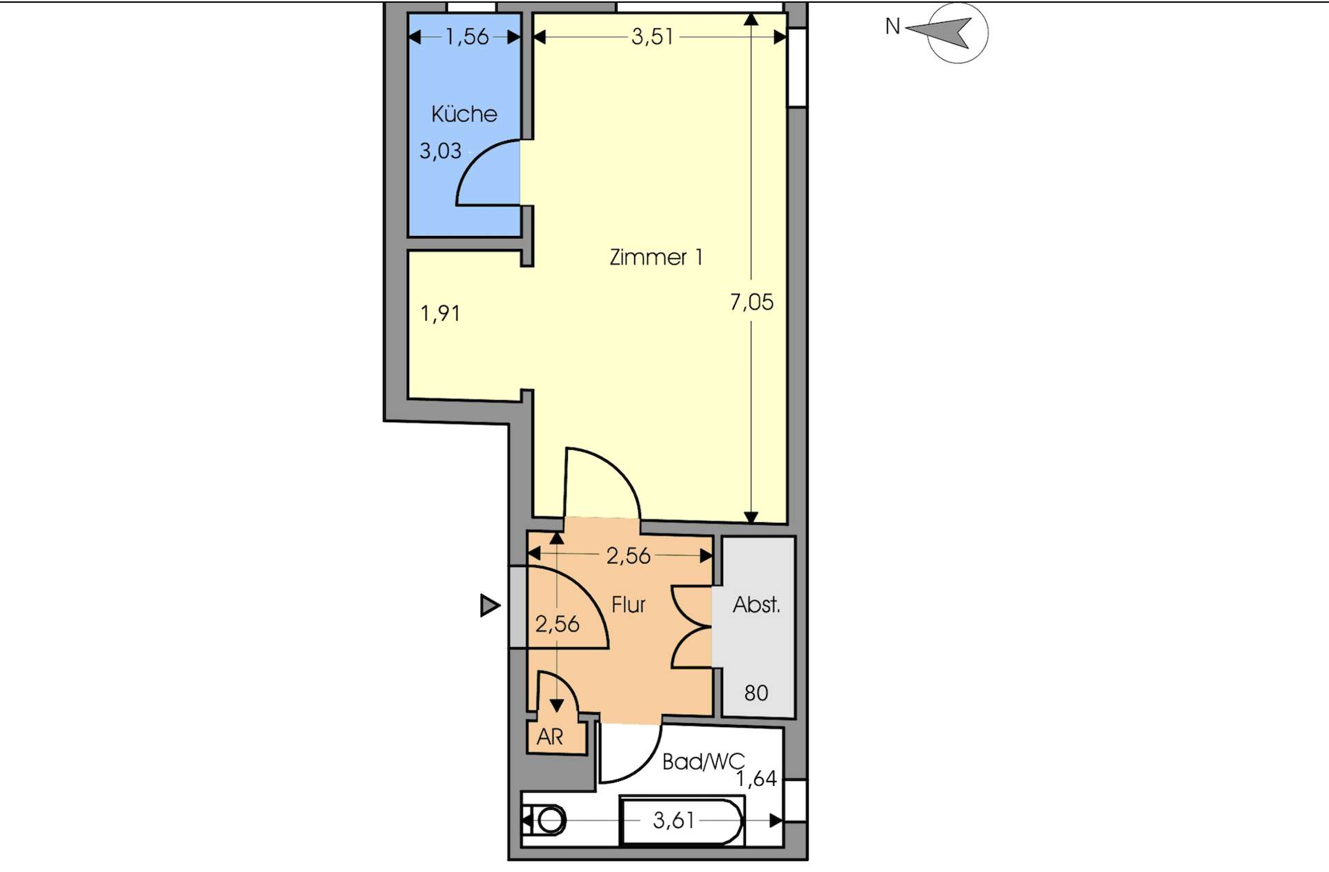 Wohnung zum Kauf 185.000 € 1 Zimmer 36,6 m²<br/>Wohnfläche 5.<br/>Geschoss Friedenau Berlin 10827