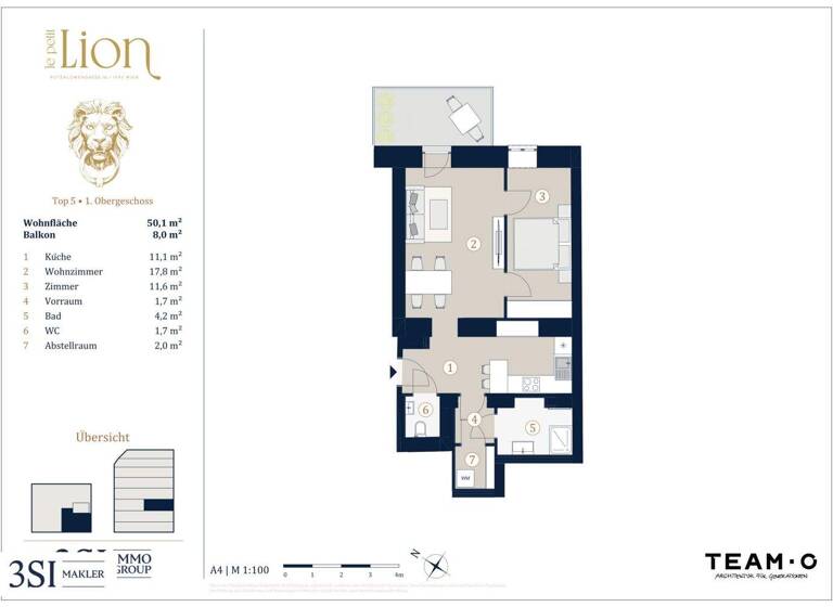 Wohnung zum Kauf - Erstbezug 509.000 € 2 Zimmer 50,1 m² 1. Geschoss Rotenlöwengasse 16 Wien 1090