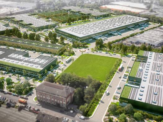 Lagerhalle zur Miete provisionsfrei 19.454 m² Lagerfläche teilbar ab 470 m² Lierenfeld Düsseldorf 40231