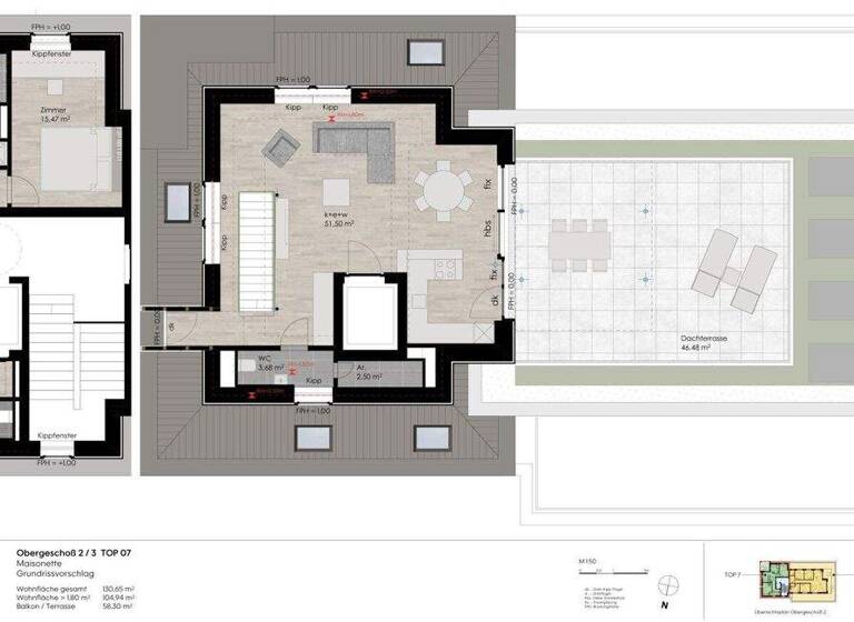 Penthouse zum Kauf - Erstbezug 3,5 Zimmer 131 m² 3. Geschoss Langegasse 3 Dornbirn 6850