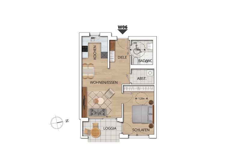 Wohnung zum Kauf provisionsfrei 272.619 € 2 Zimmer 58,6 m²<br/>Wohnfläche EG<br/>Geschoss Duttlacher Weg 3 Kirrlach Waghäusel 68753