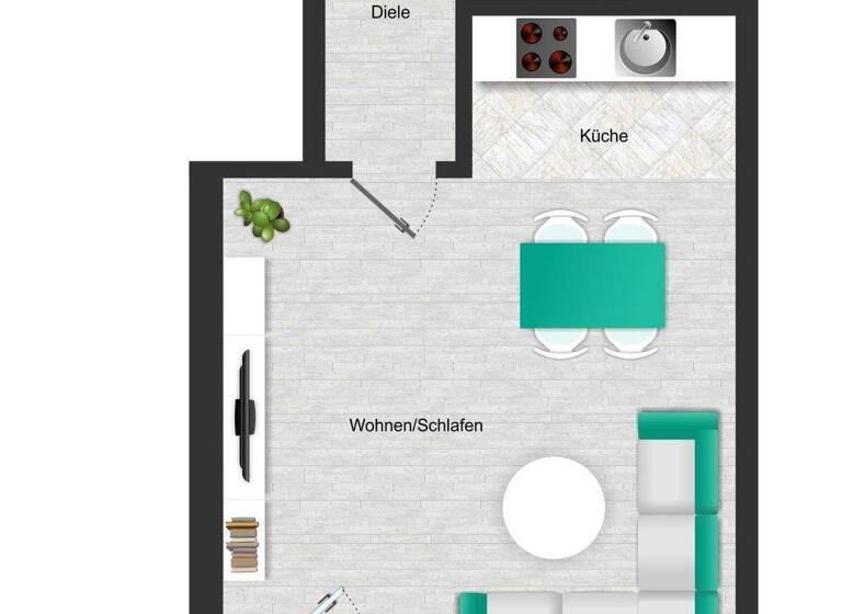 Studio zur Miete 867 € 1 Zimmer 37,7 m² 5. Geschoss frei ab sofort Bellinzonastraße 5 Thalk.Obersendl.-Forsten-Fürstenr.-Solln München 81475
