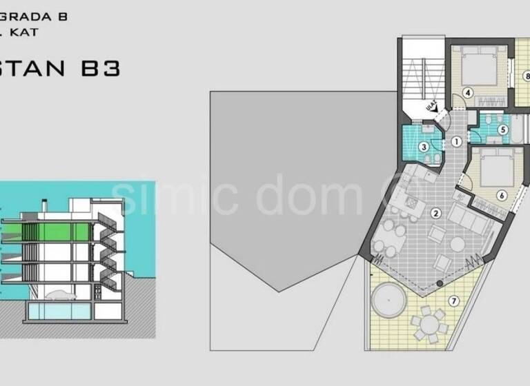 Wohnung zum Kauf 570.350 € 2 Zimmer 104 m² 2. Geschoss Okrug
