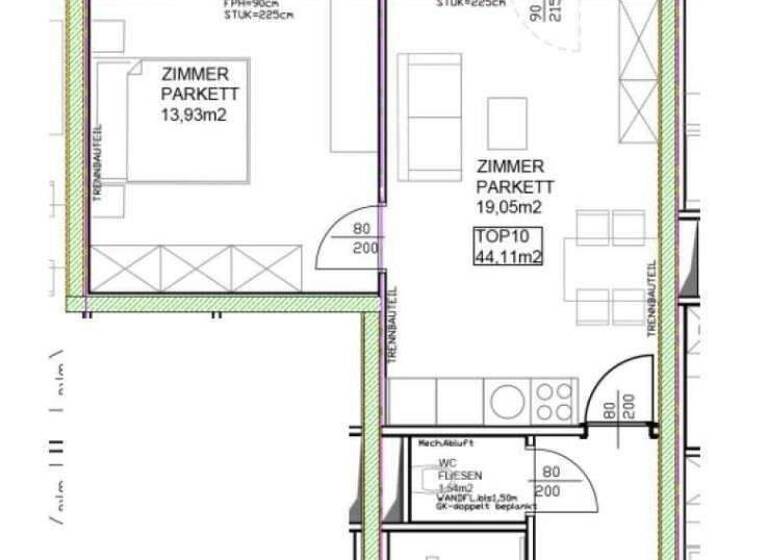 Wohnung zur Miete 564 € 2 Zimmer 1. Geschoss Kasernstraße 12 Jakomini Graz 8010