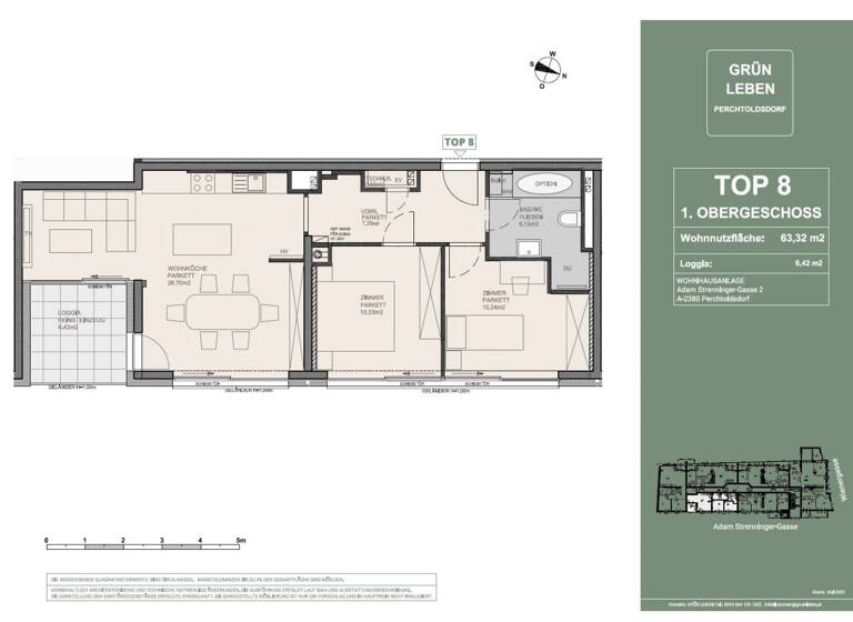 Wohnung zum Kauf 479.000 € 3 Zimmer 63,3 m² 1. Geschoss Adam-Strenninger-Gasse 2 Perchtoldsdorf 2380