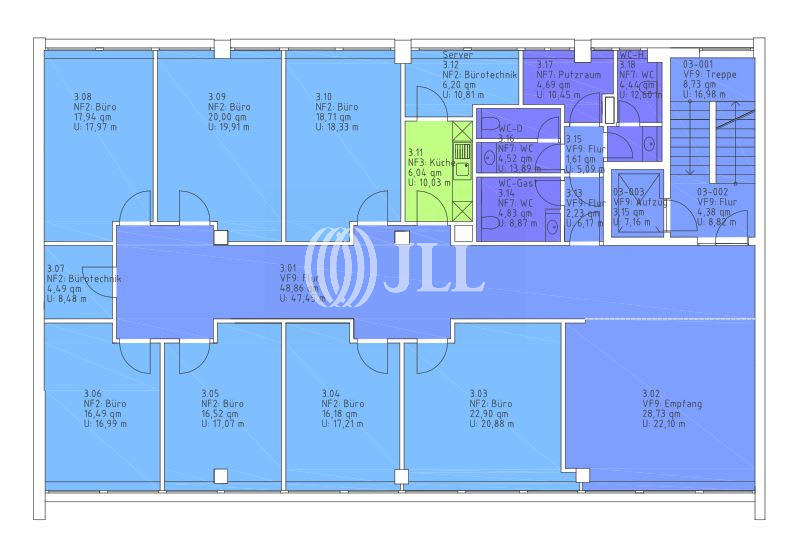 Bürofläche zur Miete provisionsfrei 23 € 734 m²<br/>Bürofläche Halensee Berlin 10709