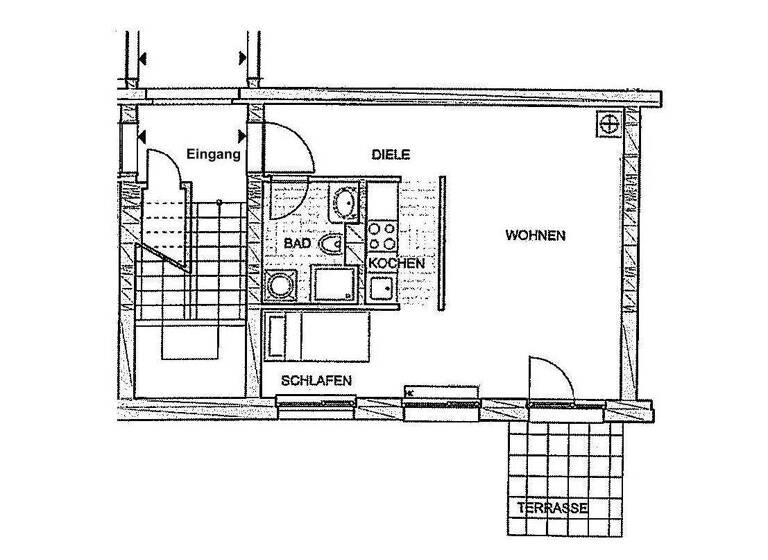 Wohnung zur Miete 350 € 1,5 Zimmer 39,5 m² frei ab 01.04.2026 Semperstraße 3 e Südvorstadt-Ost Dresden 01069