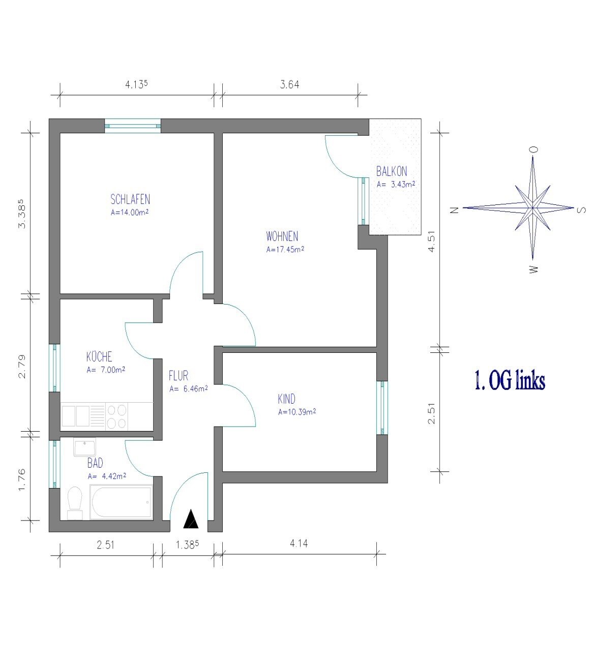 Wohnung zur Miete 380 € 3 Zimmer 58,6 m²<br/>Wohnfläche 1.<br/>Geschoss ab sofort<br/>Verfügbarkeit Liethstrasse 1 Kernstadt Holzminden 37603