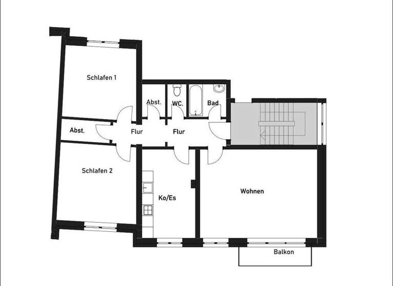 Wohnung zum Kauf provisionsfrei 289.000 € 3 Zimmer 93,9 m² 2. Geschoss Innenstadt Aschaffenburg 63739