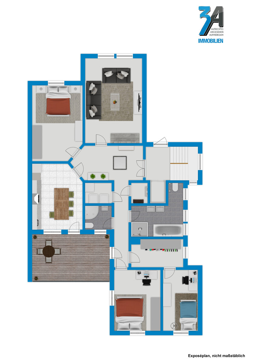 Wohnung zur Miete 2.370 € 4,5 Zimmer 179 m²<br/>Wohnfläche 2.<br/>Geschoss Reichardtstraße 19 Giebichenstein Halle 06114