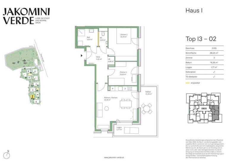 Wohnung zum Kauf - Erstbezug 314.000 € 3 Zimmer 68,3 m² 3. Geschoss Kasernstraße 30I Jakomini Graz,06.Bez.:Jakomini 8010