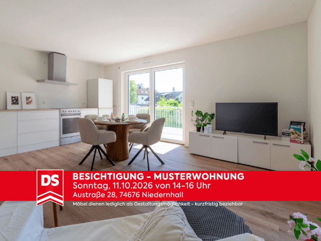 Wohnung zum Kauf - Erstbezug provisionsfrei 353.000 € 3,5 Zimmer 76,2 m² Niedernhall 74676