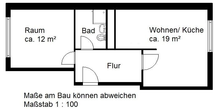 Wohnung zur Miete 248 € 2 Zimmer 41,2 m²<br/>Wohnfläche 1.<br/>Geschoss Friedrich-Hesekiel-Str. 10 Silberhöhe Halle (Saale) 06132