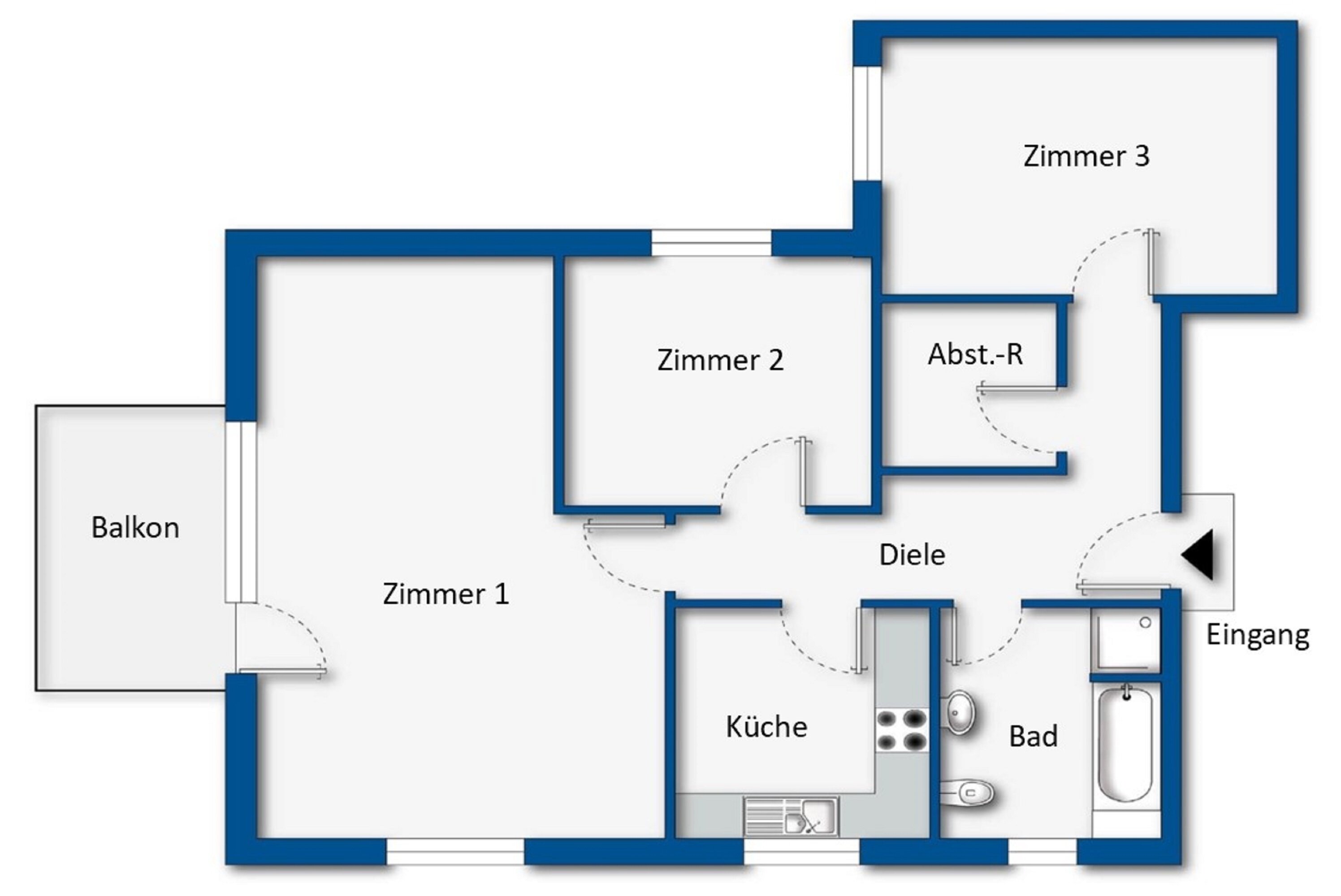 Wohnung zum Kauf 250.000 € 3 Zimmer 84,7 m²<br/>Wohnfläche 1.<br/>Geschoss Wehr Wehr 79664