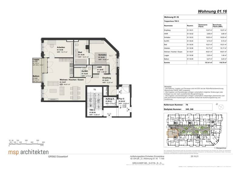 Wohnung zur Miete - Erstbezug 2.706 € 3 Zimmer 117 m² 1. Geschoss frei ab 01.05.2026 Düsseltal Düsseldorf / Düsseltal 40239